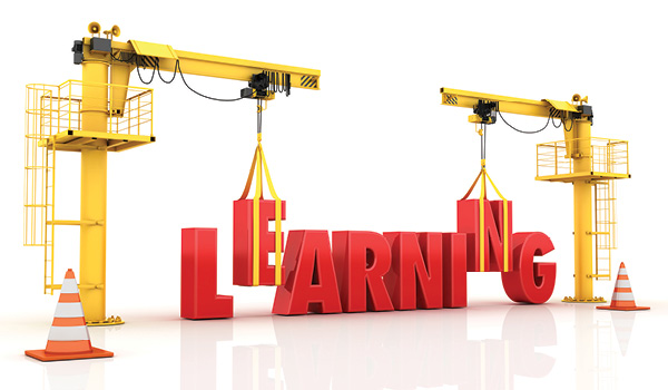 Construction equipment building the word learning