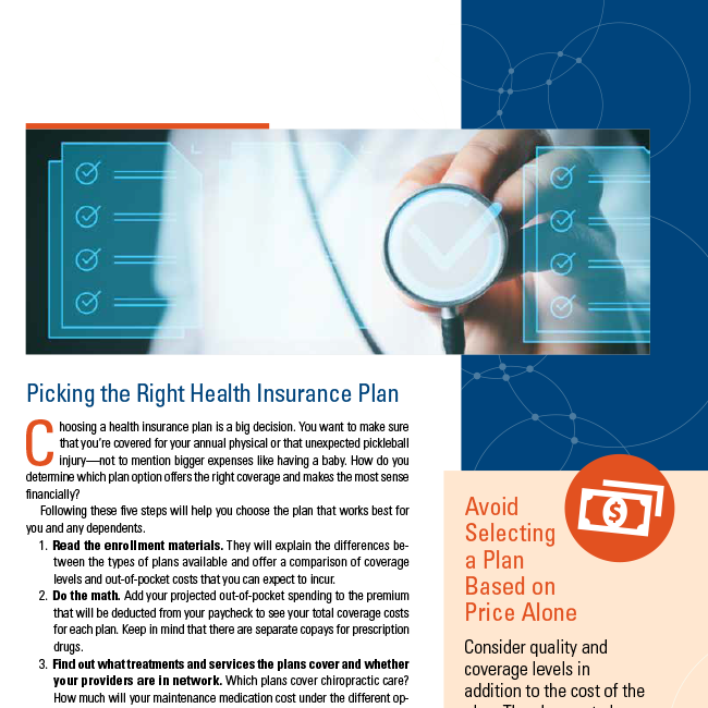 Picking the Right Health Insurance Plan
